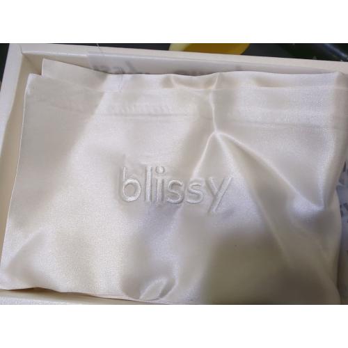 Blissy Silk Pillowcase - 100% Pure Mulberry Silk - 22 Momme 6A High-Grade Fibers - Silk Pillow Cover for Hair & Skin - Regular, Queen & King (Blissy White, Queen)