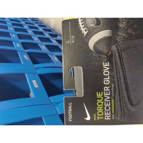 White & Black Size Large Nike Youth Torque 2.0 Receiver Gloves