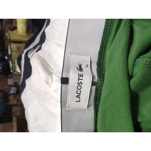 Size Large Lacoste mens Cotton Stretch Big Croc Print Boxer Briefs, 3-pack