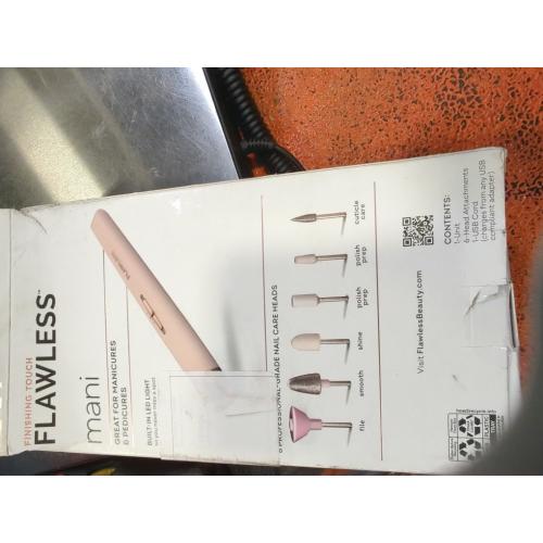 Finishing Touch Flawless Salon Nails Kit, Electronic Nail File and Full Manicure and Pedicure Tool