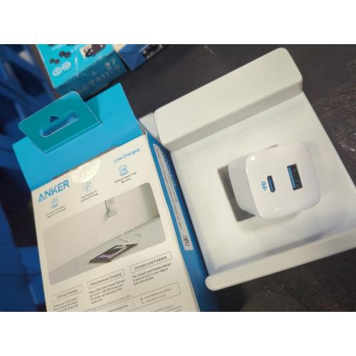 Anker 32W 2-Port Compact USB C Charger with Foldable Plug for iPhone 15/15 Plus/15 Pro/15 Pro Max/14/13, Pixel, Galaxy, iPad/iPad Mini and More (Cable Not Included) - White