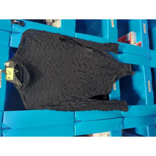 Size M MIHOLL Womens Lace Tops Long Sleeve Mesh Sheer Tops Mock Neck See Through Floral Shirt Blouses