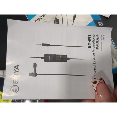 BOYA by M1 Collar Microphone for Smartphones Canon Nikon DSLR Cameras Camcorders Audio Recorder PC