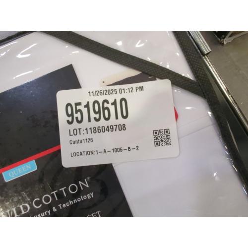 Beautyrest White Queen Liquid Cotton 400 Thread Count Sheet Set