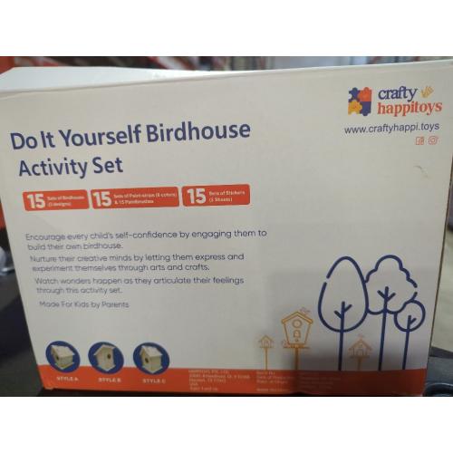 12 DIY Bird House Kits For Children to Build - Wood Birdhouse Kits for Kids to Paint - Unfinished Wood Bird Houses to Paint for Kids - Wood Craft Project Kits - Wooden Arts & Craft for Girls & Boys