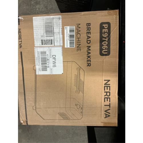 Neretva Bread Machine, 2.2LB 15-in-1 Bread Maker, Dual Heater Breadmaker Machine with Auto Nut Dispenser & Nonstick Ceramic Pan, Bread Maker Machine for Gluten Free, Dough Maker, Sourdough, Yogurt