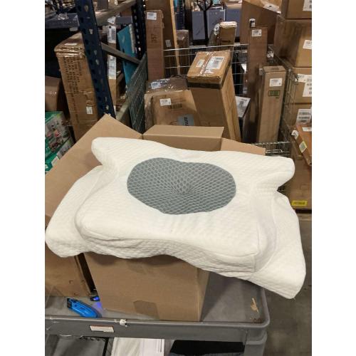 Sleep Doctor Approved Cervical Neck Pillow Sleeping, Ergonomic Contour Side Sleeper Pillows Adults, Cooling Orthopedic Pillow Pain Relief Support, Memory Foam Back Stomach Sleepers Grey Standard