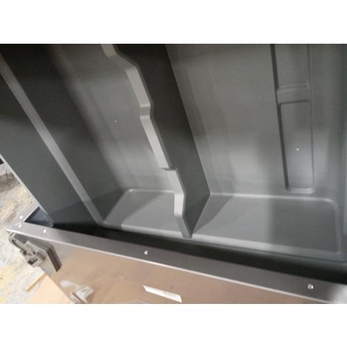 SAMSUNG 27-Inch Bespoke Front Load Washer Dryer Pedestal Stand w/ Pull Out Laundry Storage Drawer, WE502NT, Silver Steel