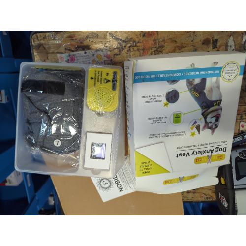 CozyVest® Dog Anxiety Vest 3-in-1 Music & Aromatherapy Shirt, Relaxing Sound & Essential Oil Scent Jacket, Fireworks Thunder Separation & Thunderstorm Canine Stress Relief Coat (Gray, XL [65-110 Lbs])