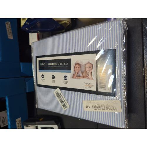 Blue Stripes Kids Twin Size Princess Bed Sheets - 3 Piece Kids Princess Sheet Set - Castle Themed Bedding - Ultra-Soft, Cute & Cozy - Breathable & Machine Washable - Bed Set for Boys, Girls, Teens & Toddlers