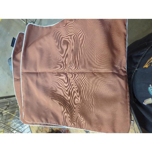 Phantoscope Pack of 2 Outdoor Waterproof Solid Throw Decorative Pillow Cover Decorative Square Outdoor Pillows Cushion Case Patio Pillows for Couch Tent Sunbrella (18''x18'', Black)