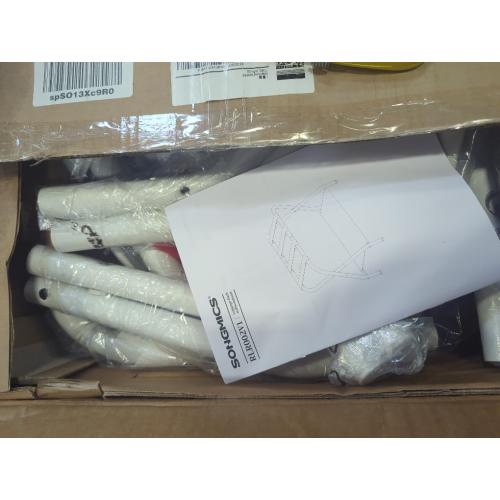 Set of 2 Size 27.2 x 15 x 20.5 Color White  SONGMICS Luggage Racks, Set of 2, Suitcase Stand with Fabric Storage Shelf, for Guest Room, Bedroom, Hotel, Foldable, Holds up to 110 lb, 27.2 x 15 x 20.5 Inches, Cloud White RLR002W02