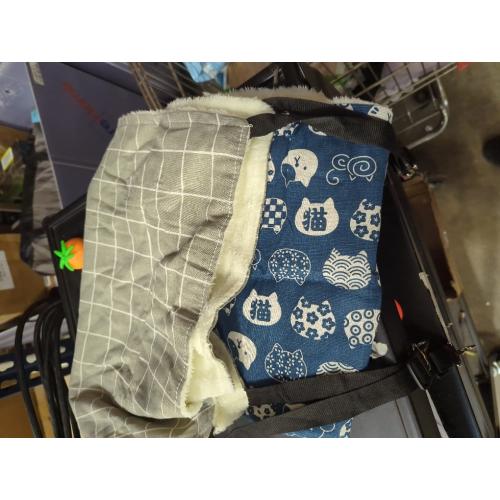 2 Pieces Reversible Cat Hanging Hammock Soft Breathable Pet Cage Hammock with Adjustable Straps and Metal Hooks Double Sided Hanging Bed for Small Dogs Rabbits(Cat and Plaid,L)