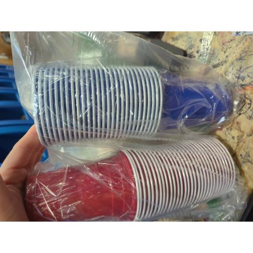 AOLUXLM Plastic Cups60 Count, Disposable Repeatable Party Cups 100pcs Colourful Cups 480ml /16OZ  10 Balls, for Christmas Birthday Wedding Indoor and Outdoor Event