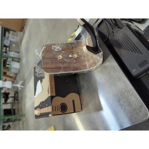 Guitar Wall Mount Hook: Modern Design Walnut Wood Guitar Hanger for Storage & Display. Heavy Duty Ply Guitar Holder for The Wall. Hangers Stand for Acoustic Guitars, Ukulele, Bass, Violin, Cello