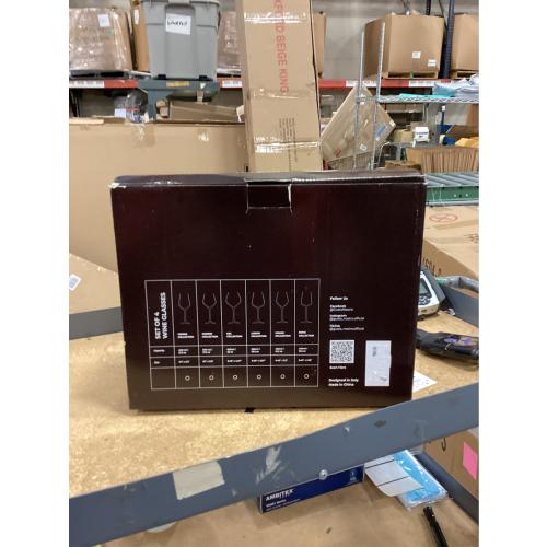 Gusto Nostro Crystal Wine Glasses Set of 4, 22 Oz Long Stem Modern Wine Glasses for White and Red Wine, Dishwasher Safe, Fancy, Elegant, Large and Tall Wine Glass for Wedding Christmas Anniversary