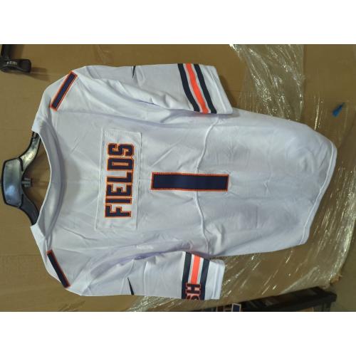 Large Bears Justin Fields White Jersey - Beckett