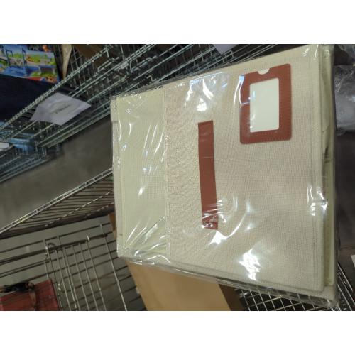 Ivory 2pack set Storage Standard 2-Pack File Organizer Box with Lid - Collapsible Hanging Linen Document Organizer Portable File Boxes, Lightweight & Portable Filing Box Crates with Handles & Extras, Ivory