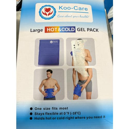 Koo-Care Large Flexible Gel Ice Pack for Injuries Reusable Hot Cold Compress - Fit for Shoulder Arm, Back, Hip, Knee, Shin, Foot Pain Relief, Swelling, Physical Therapy (L, 11 x 14) Pack of 2