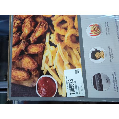 Black and Silver Bella PRO - 6-qt. Touchscreen Air Fryer - Stainless Steel