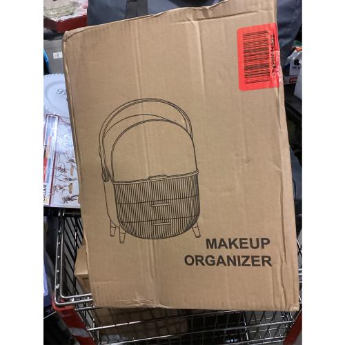 White Makeup Organizer for Vanity, Cosmetic Display Case, Skincare Organizer, Fit for Bathroom,Living room,Bedroom Countertop,Dressing Table,College Dorm (RED)