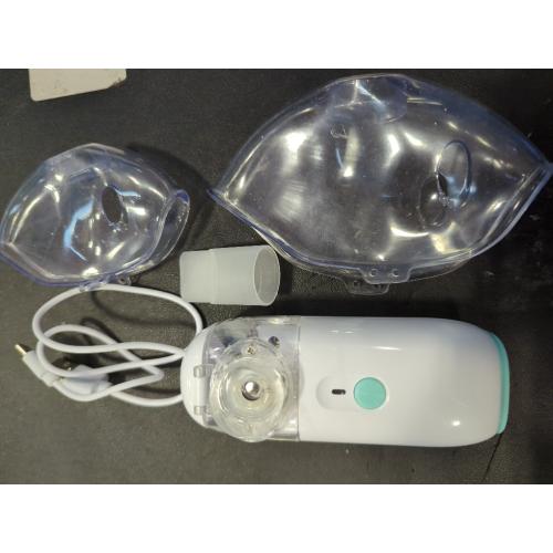 White and Blue Portable Nebulizer for Kids Adults: Rechargeable Mesh Nebulizer Portable Handheld - Nebulizer Machine for Travel & Home with 3 Modes - Nebulizer Mouthpiece/ 2 Mask