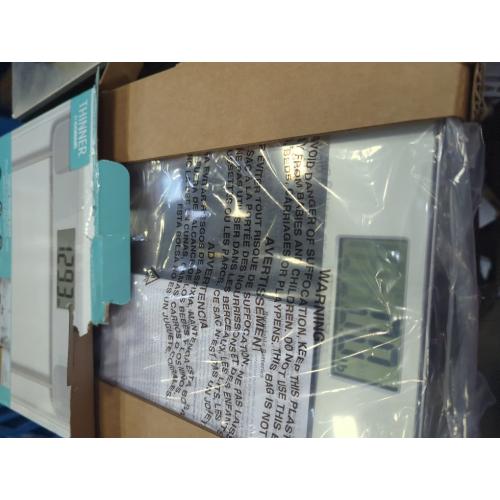 Clear Glass Weight Scale Silver - Thinner: Digital Bathroom Scale with LCD Display, 400 lb Capacity