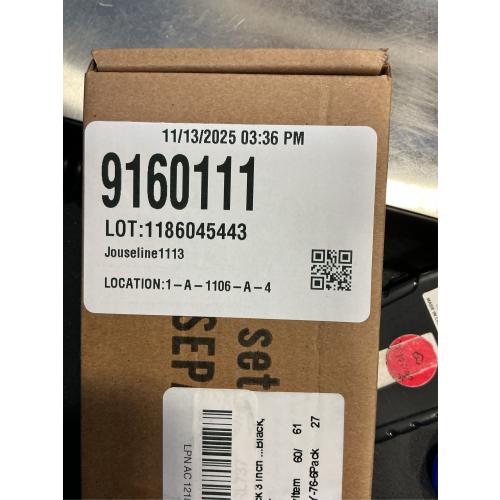 KNOBWELL 6 Pack 3 inch Black Cabinet Handles, Wave Style Black Handles for Cabinet and Cupboard, Dresser Drawer Pulls Matte Black, 3 inch Hole Center