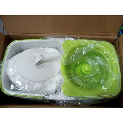 Masthome Small Spin Mop,Mop and Bucket Set,Microfiber Spin Mops with Bucket Detachable |Easy to Store|Adjustable Stainless Handle|3 Microfiber Heads|Mop and Bucket with Wringer Set for Home