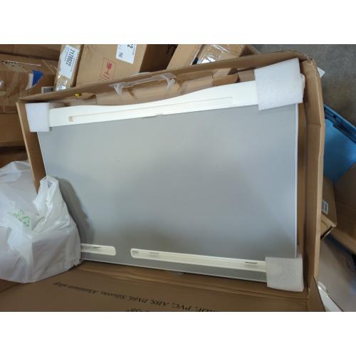 Laptop Stand for Bed, Potuopy Leather Adjustable Bed Desk Table Tray, X-Large Folding Lap Desk with Drawer for Eating Writing Drawing Working on Couch Floor, Grey