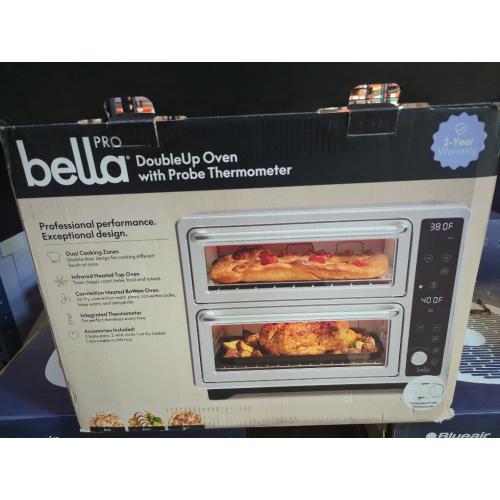 Silver Stainless Steel DoubleUp Oven with Probe Thermometer by bella PRO