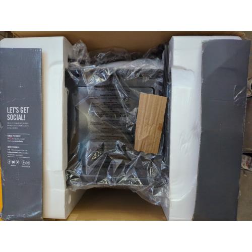 Silver and Black Stainless Steel 5-in-1 Touchscreen Indoor Grill & Air Fryer by bella PRO