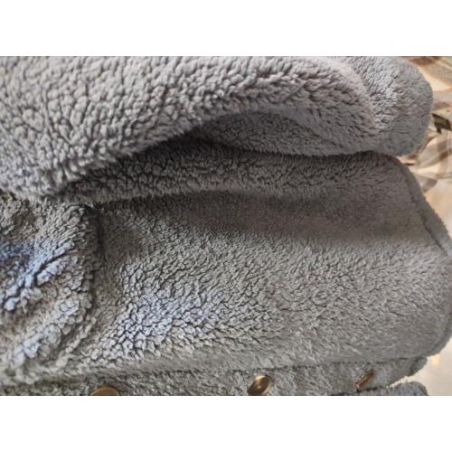 O'NEILL Womens Fuzzy Fleece Jacket Button Down Sherpa Coats Casual Faux Furturn Collar Thicken Outerwear with Pockets.  Size XS (color Navy)