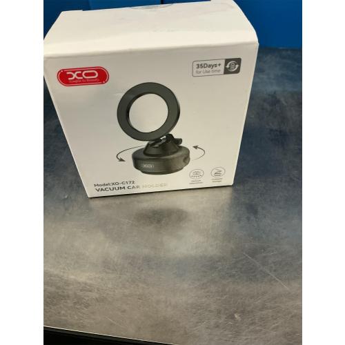 Electric Magnetic Car Phone Holder, 360 Rotation Vacuum Suction Cellphone Mount Foldable Car Mount Stand for iPhone12-16,Mirror/Glass/Screen/Smooth Surface (Not Charge Phone)