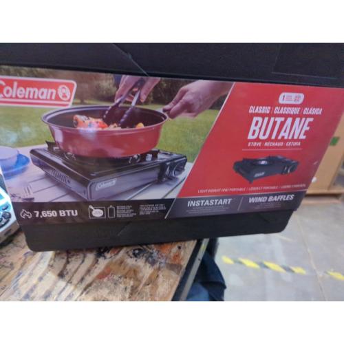 Coleman Classic 1-Burner Butane Stove, Portable Camping Cooktop with Carry Case & InstaStart Ignition, Adjustable Burner with 7650 BTUs of Power for Camping, Grilling, Tailgating, & More
