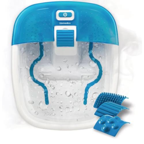 Homedics Bubble Bliss® Deluxe Foot Spa Surrounds Your Feet with Massaging Bubbles - Blue
