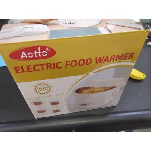 Aotto Electric Lunch Box, 32 oz Portable Food Warmer Heater, Lunch Warmer Portable for Work/Office/Car/Travel 12V/24V/110V 3-in-1, Warming Soup & Meal, Spill-Free, Men & Women's Gifts, White
