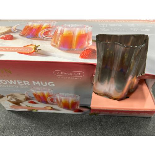 Flower Mug Glaseare Set