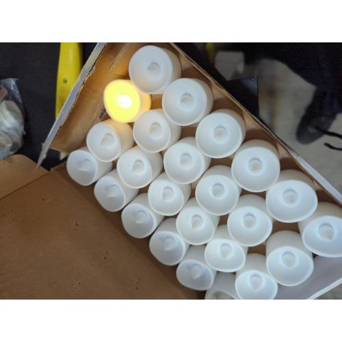 Homemory 24-Pack Flameless LED Tea Lights Candles Battery Operated, 200 Hour Fake Electric Candles TeaLights for Votive, Halloween, Ofrenda, Diya, Wedding Centerpiece Table Decor, Funeral, Christmas