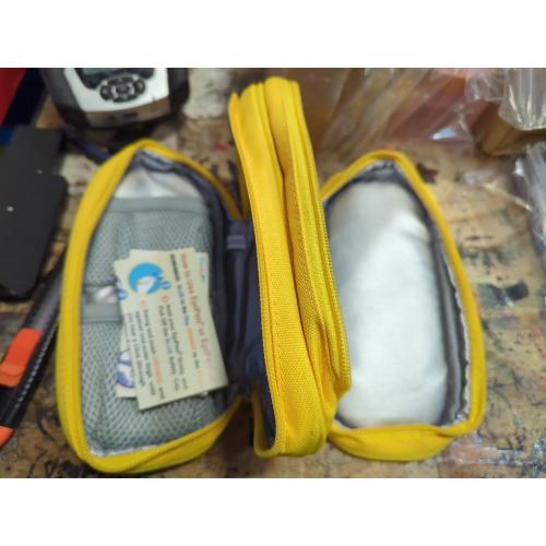 PracMedic Bags Diabetes Travel Case- 2 Tier Epipen Carrying Case for Epi Pens or Epipen Trainer, Auvi Q, Inhaler & Spacer, Diabetic Supplies & First Aid - Insulated Medicine Travel Bag (Yellow)