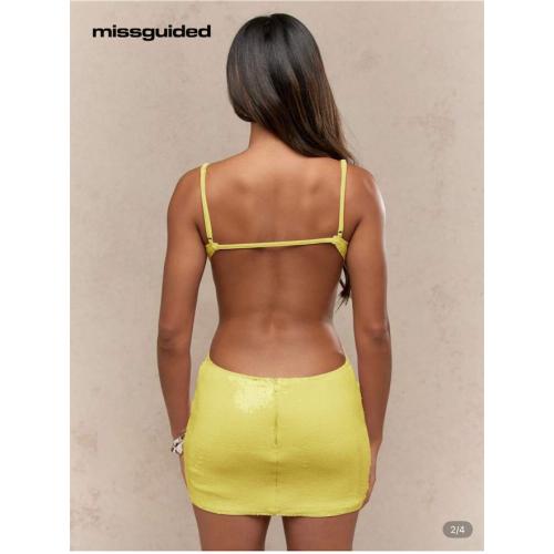 Sparkly Sequin Halter Short Homecoming Dresses for Teens Summer Cut-Out Mini Cocktail Party Gown