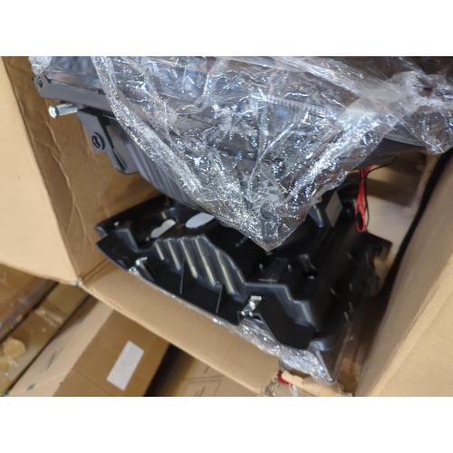 PIT66 LED Headlight Assembly Compatible with 2005-2007 Ford F250 F350 F450 F550 Super Duty /2005 Excursion (Not Fit Sealed Beam Headlight model) Headlamp Clear Lens Black Housing Amber Reflector