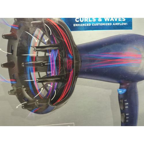 Conair Infinite Pro Texture Navy Blue Hair Dryer Temperature Control Hair Dryer