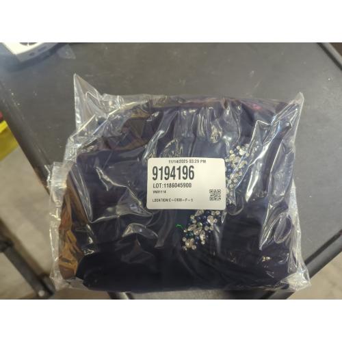  SIZE 2. Eliza J navy blue embellished high-low chiffon dress. 