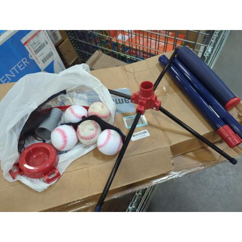 3-in-1 Baseball Set for Kids and Toddlers Ages 3-5 – Includes Tee Ball Stand, Hanging Tee, Automatic Ball Launcher, and 6 Softballs – Adjustable Height for Indoor/Outdoor Play – Sports Gift for Boys