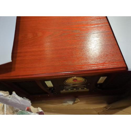 Victrola Aviator 8-in-1 Bluetooth Record Player & Multimedia Center with Built-in Stereo Speakers - 3-Speed Turntable, Vinyl to MP3 Recording, Wireless Music Streaming, Mahogany