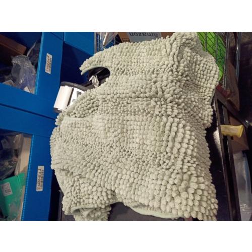 H.VERSAILTEX Original Luxury Chenille Bathroom Rug Mat (32 x 20/20 x 20), Extra Soft & Absorbent Shaggy Rugs, Machine Wash/Dry, Perfect Plush Carpet Mats for Tub (Curved Set, Sage)