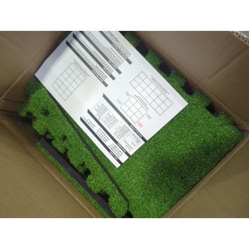 6.3'*3.8' GAIARENA Golf Hitting Mat Premium Indoor & Backyard Practice Mat for Golf Simulator with Interchangeable Tri-Turf Tiles Course Driving Rough Grass 6.3'*3.8'