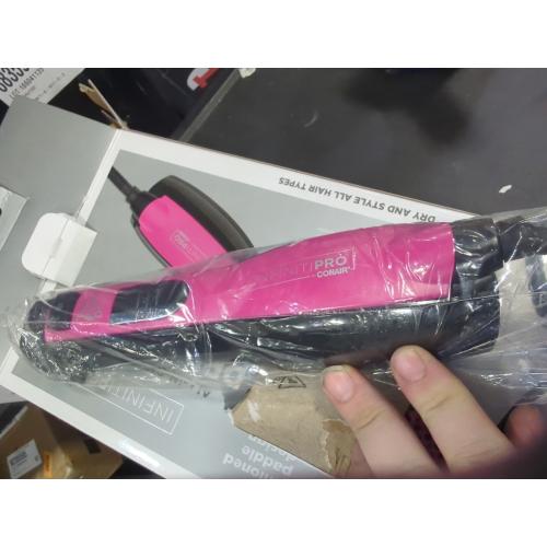 Color Black and Pink Conair The Knot Dr. All-In-One Smoothing Dryer Brush