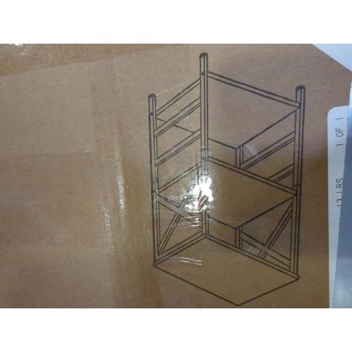 Black L15.7* W11.8 * H27.6  Small Bookcase,3 Tier Industrial Bookshelf with Metal Frame and Backboard,Low Grey Book Shelf,Book case for Small Spaces,Living Room,Bedroom and Home Office